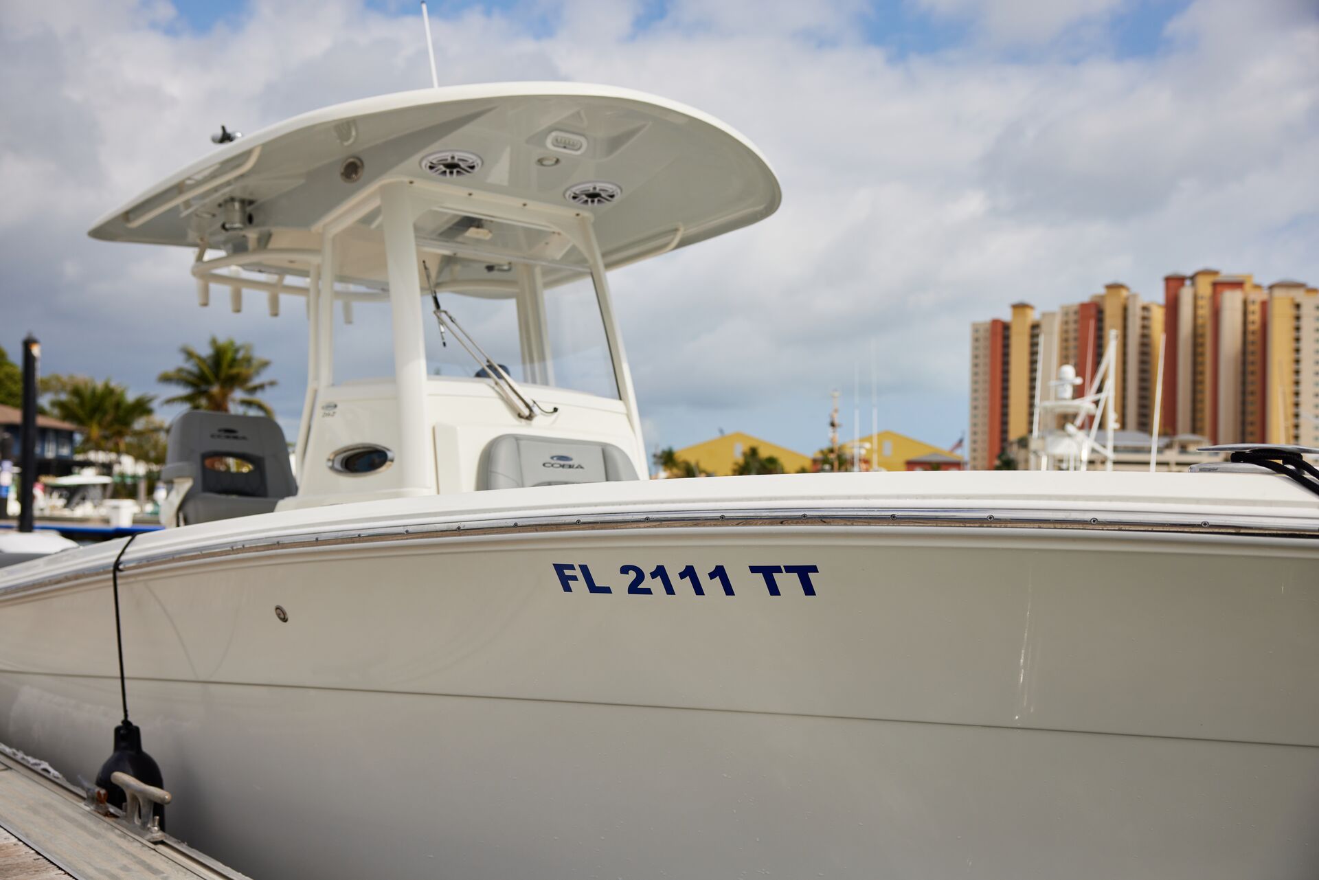 Close-up of a boat hull. 